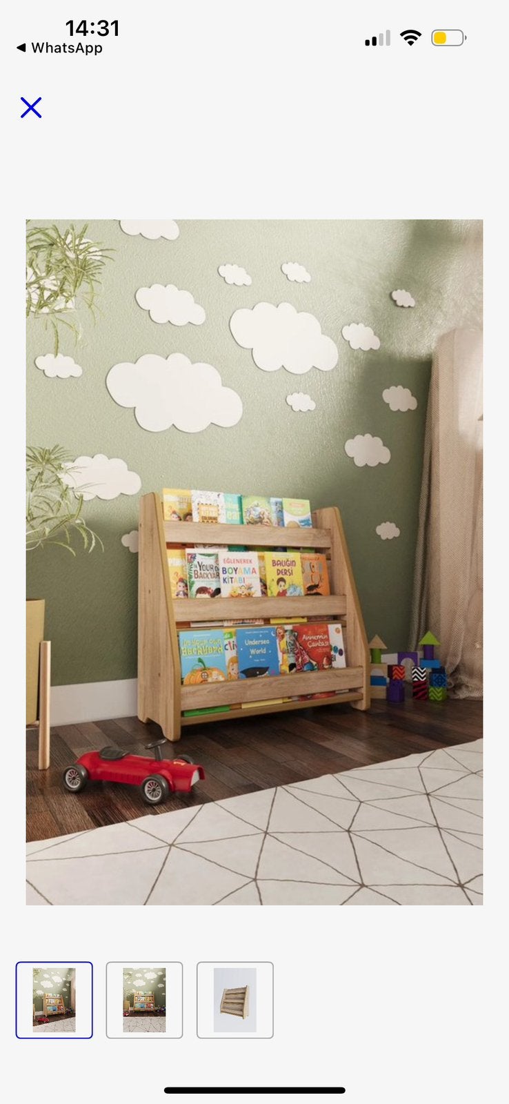Kinderboekenkast - Boekenrek Kind - Houtkleur, Minder dan 90 cm, Minder dan 75 cm, Verzenden, Nieuw