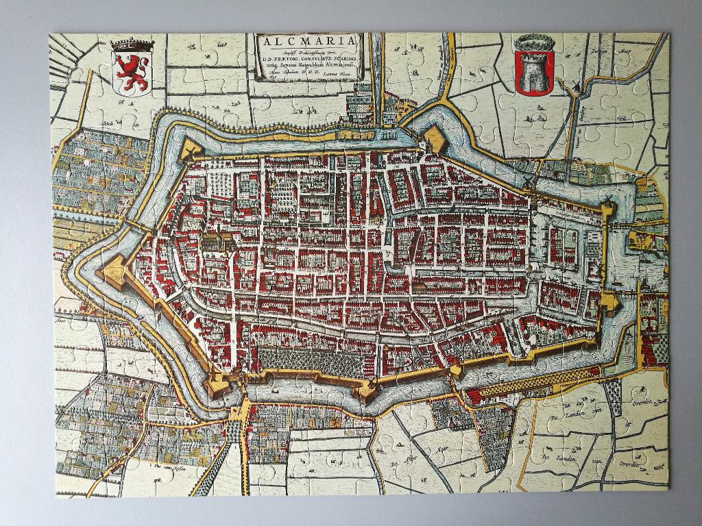 Historisch Alcmaria (Alkmaar) - 120 stukjes, Ophalen of Verzenden, Minder dan 500 stukjes, Zo goed als nieuw, Legpuzzel