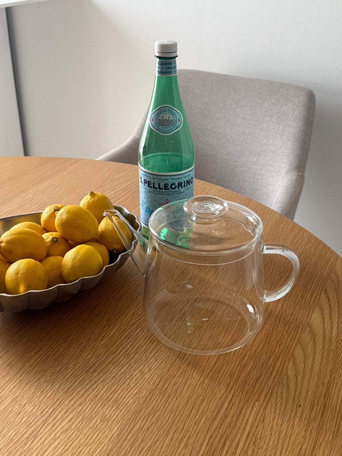 Glazen theepot - Space Age design, Theepot/fluitketel, Ophalen, Zo goed als nieuw, Glas