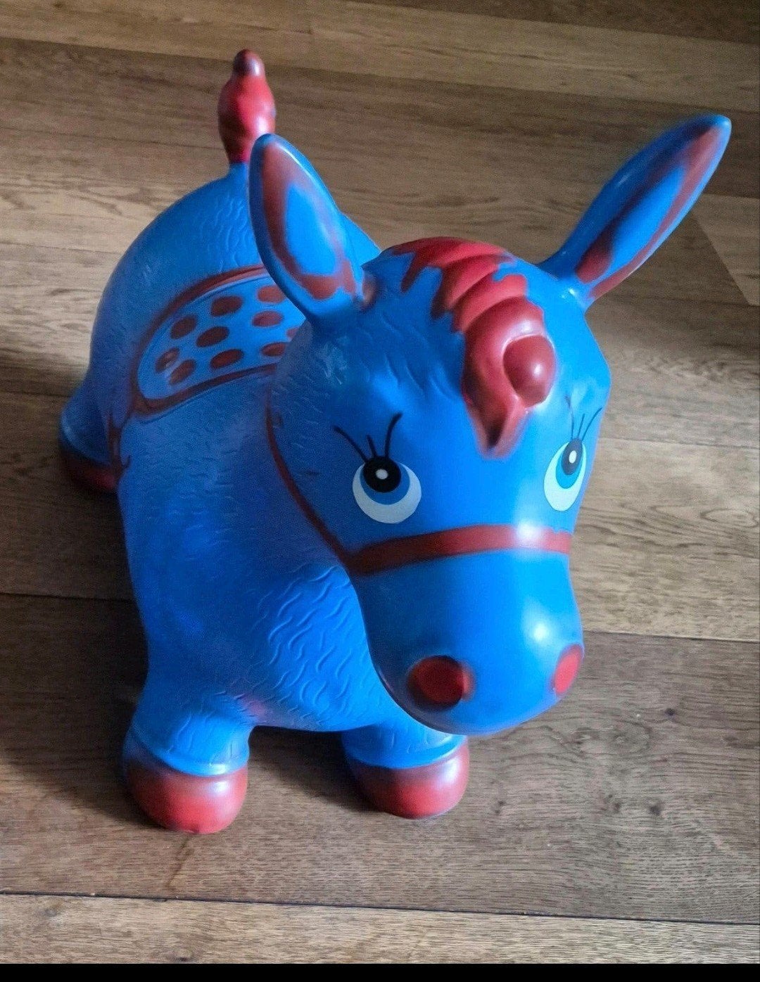 Leuke blauwe skippybal in de vorm van een ezel, Ophalen, Gebruikt, Jongen of Meisje
