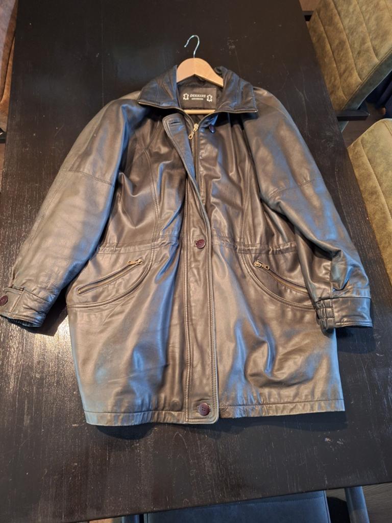 Dames Leren Jas Maat XL, Bruin, Maat 46/48 (XL) of groter, Ophalen of Verzenden, Zo goed als nieuw