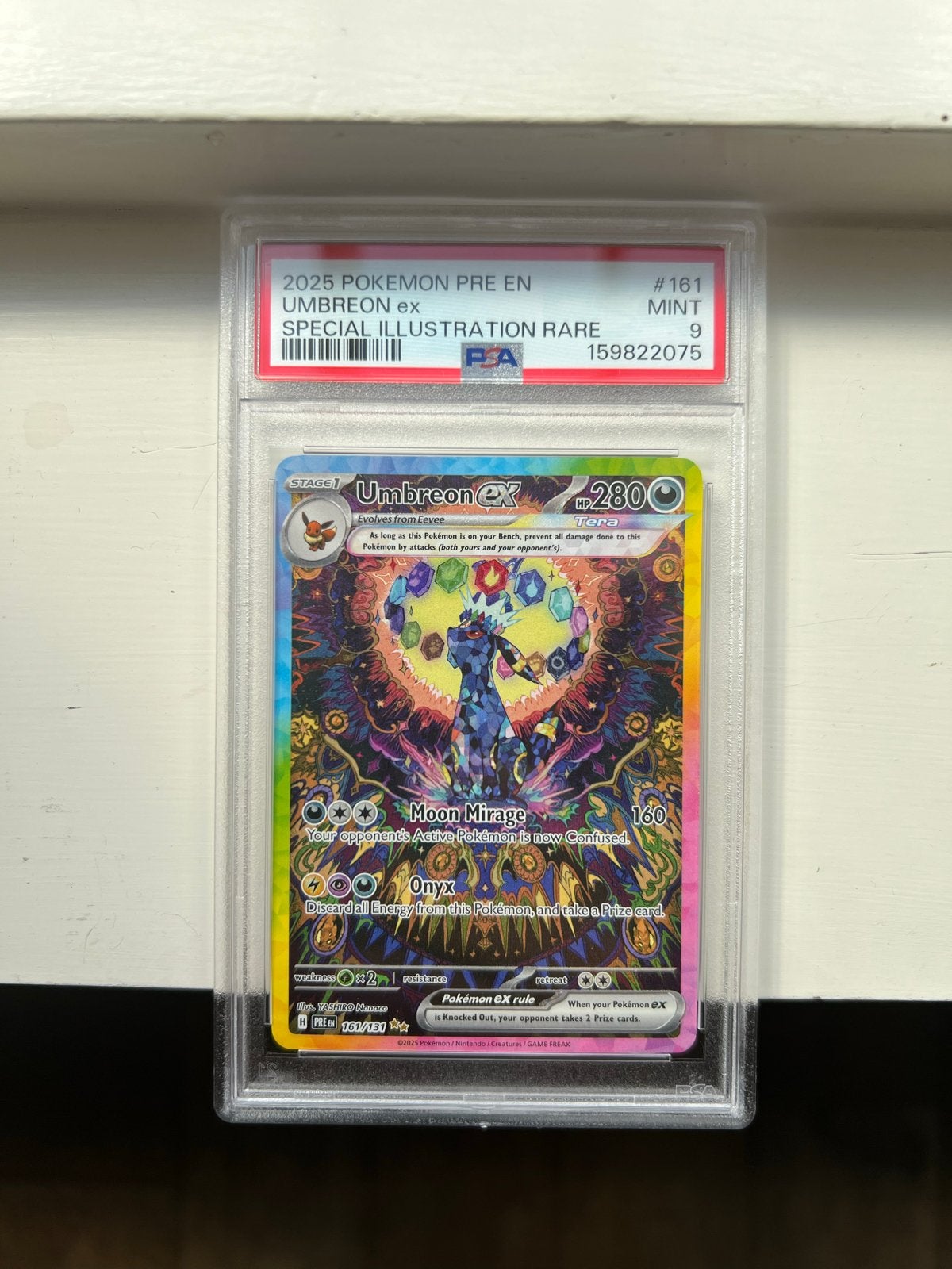 Umbreon EX Alternate Art PSA 9 prismatic evolutions, Ophalen of Verzenden