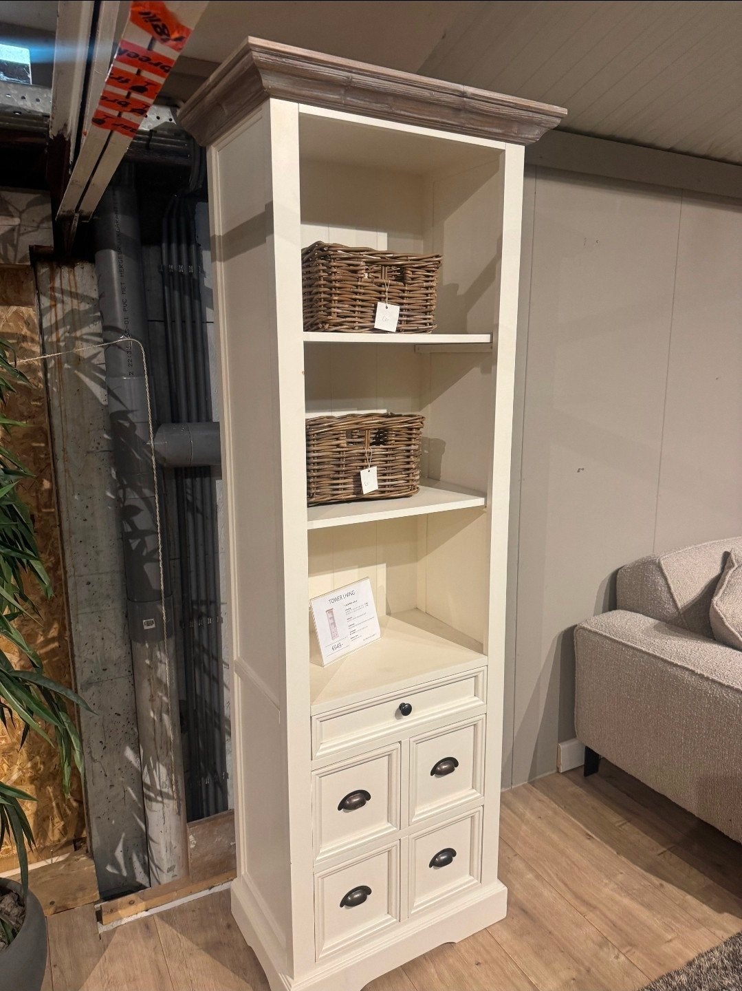 Fleur boekenkast Tower living, Ophalen, 25 tot 50 cm, 50 tot 100 cm