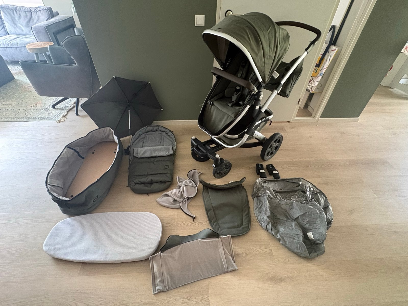 Joolz Day 3 kinderwagen compleet met accessoires, Gebruikt, Combiwagen, Verstelbare duwstang, Ophalen