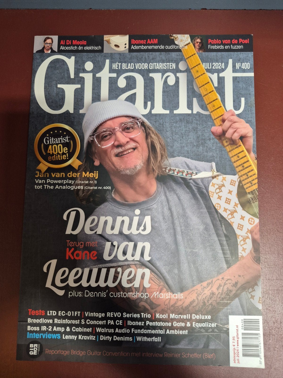 Gitarist Magazine Juli 2024 - Nr. 400 met Dennis van Leeuwen, Ophalen of Verzenden, Nieuw