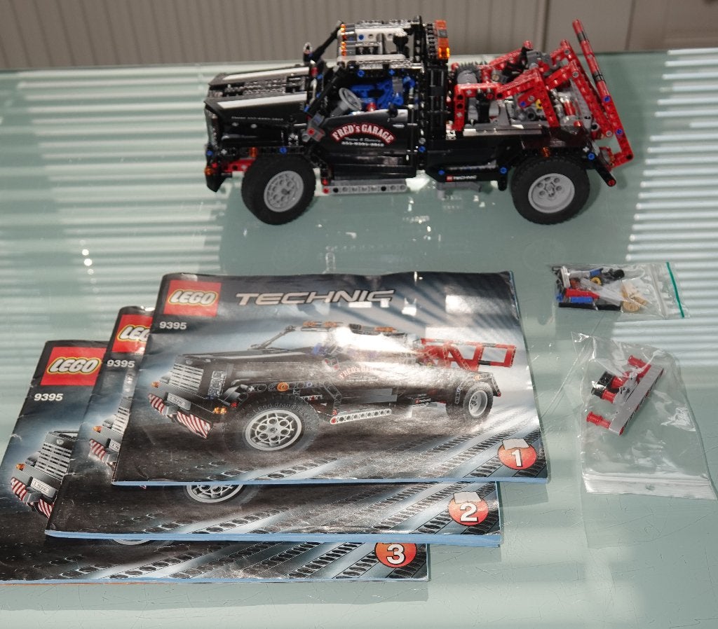 Lego Technic Pick-Up Tow Truck 9395 set met 8293 PF optie, Kinderen en Baby's, Speelgoed | Duplo en Lego, Gebruikt, Lego, Compleet