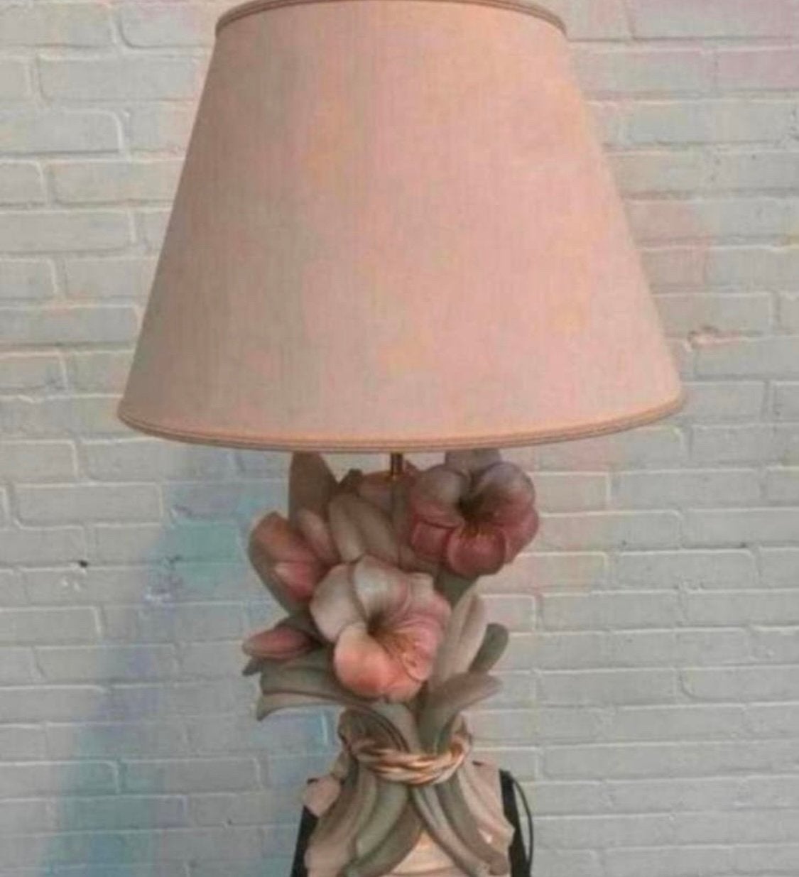 Lamp schitterende Italiaanse design bloemen lamp 70s, Ophalen of Verzenden