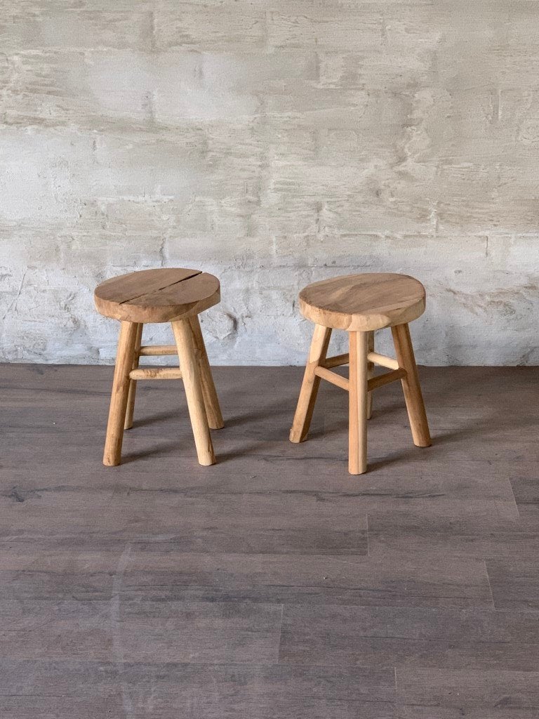 2 houten krukjes / prijs per stuk, Huis en Inrichting, Ophalen of Verzenden, Gebruikt, Hout