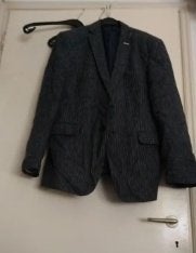 als nieuw Blazer LIV Blauw wit Streep 55% LINNEN katoen L 52, Kleding | Heren, Verzenden, Zo goed als nieuw, Maat 52/54 (L), Blauw