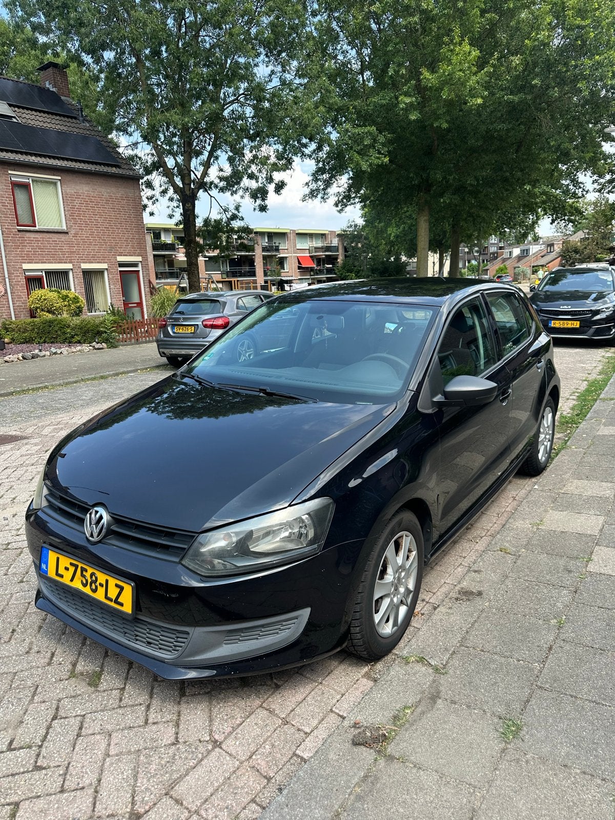 Volkswagen Polo 1.2 51KW 2009 Zwart, Auto's, Volkswagen, Voorwielaandrijving, 40 €/maand, Zwart, 1198 cc