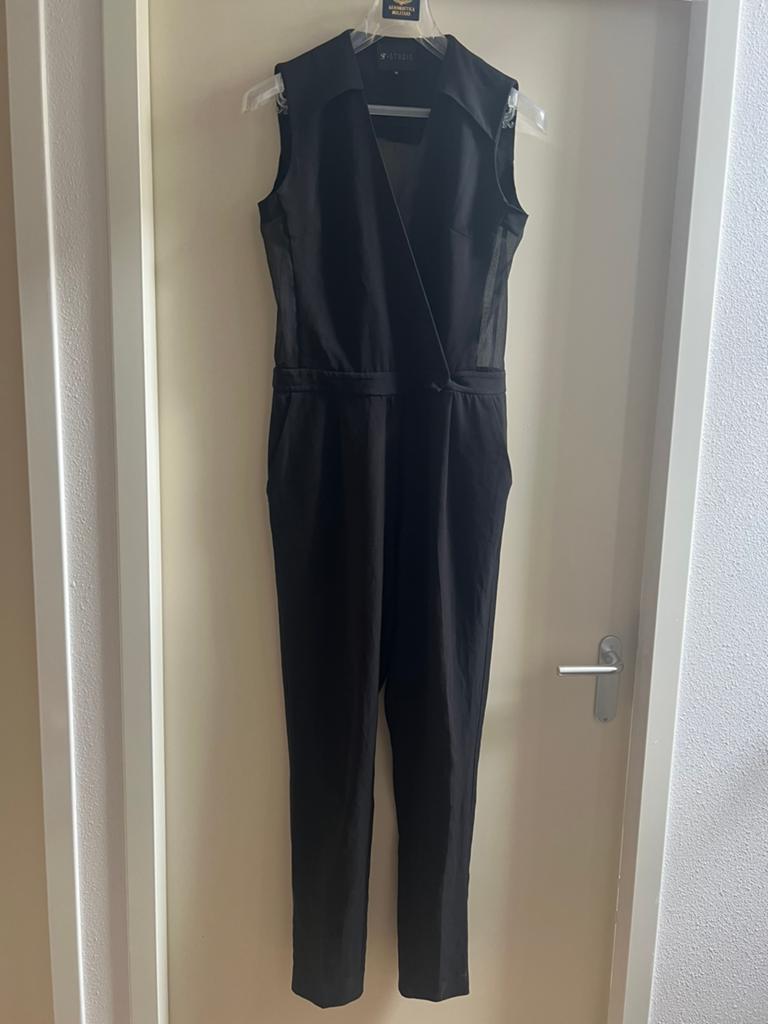 ST Studio mooie zwarte jumpsuit/ maat 40, Verzenden, Zo goed als nieuw, Maat 38/40 (M), Zwart