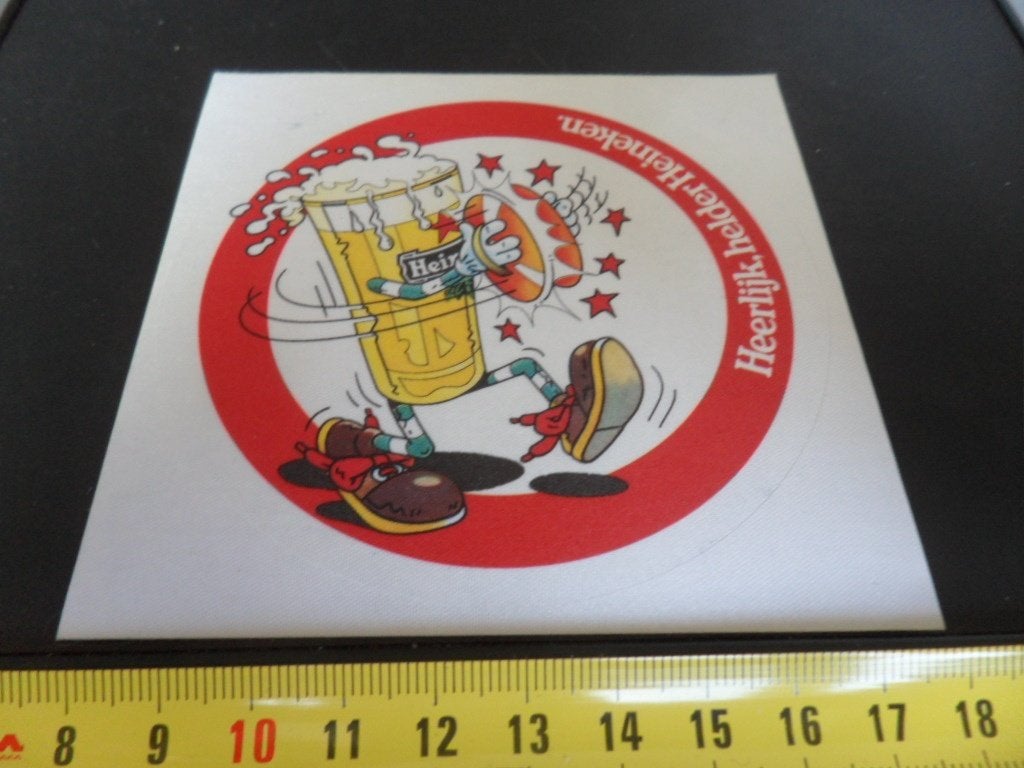 sticker Heerlijk Helder HEINEKEN  bier pils, Ophalen of Verzenden, Zo goed als nieuw