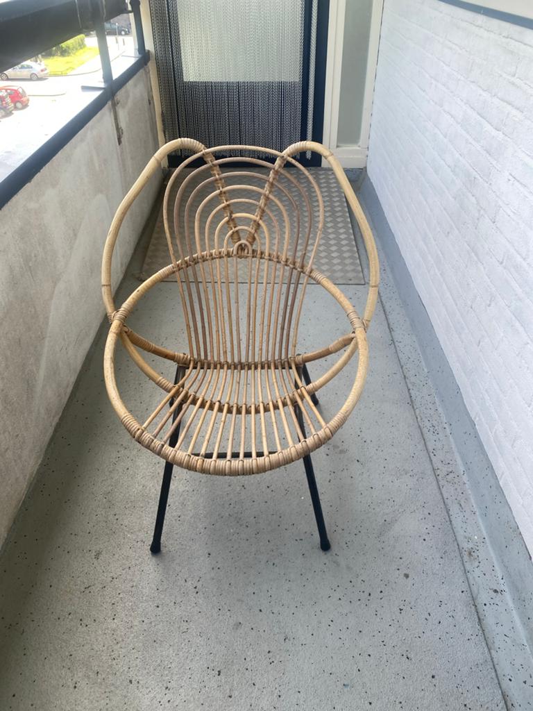 2 Rotan stoelen, Huis en Inrichting, Stoelen, Ophalen, Gebruikt, Twee, Bruin