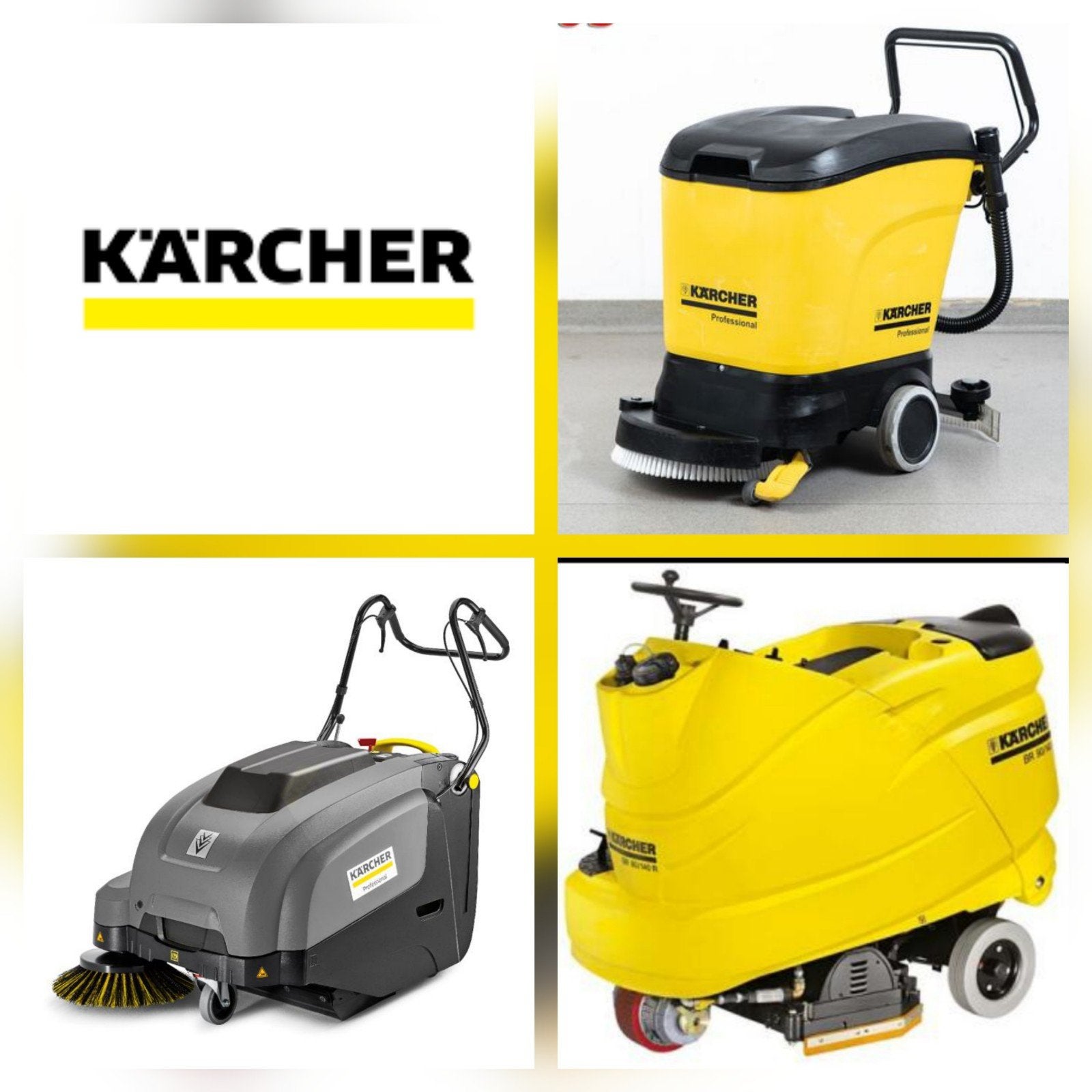 3x Karcher: BR 75/140 R Eco, KM 75/40 W Bp, BD 40/25 C, Ophalen, Gebruikt, Overige typen