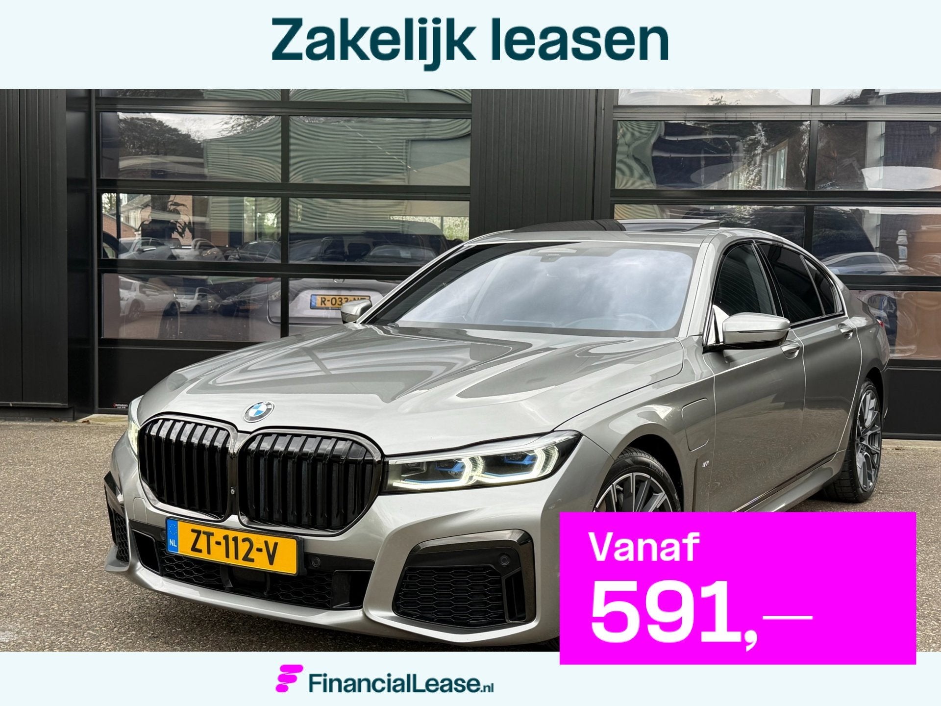 BMW 7-Serie 745e M-Sport Shadowline Schuifdak Donington Grau, Automaat, Achterwielaandrijving, Gebruikt, Bedrijf
