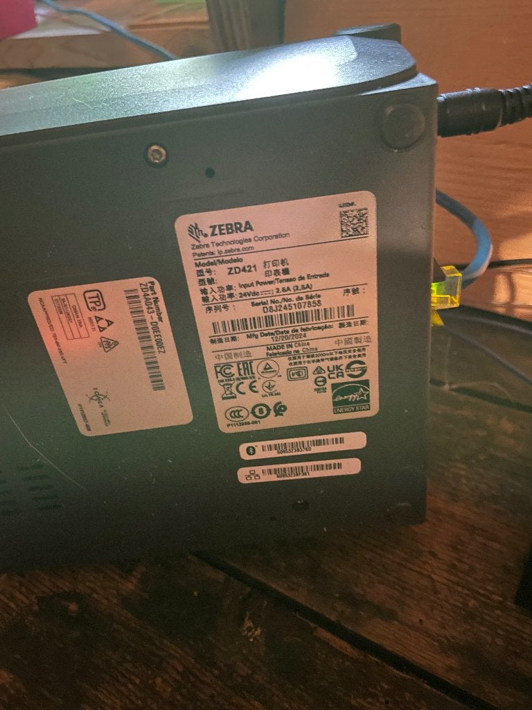 Zebra Printer 421, Computers en Software, Ophalen of Verzenden, Zo goed als nieuw, Printer, Zebra