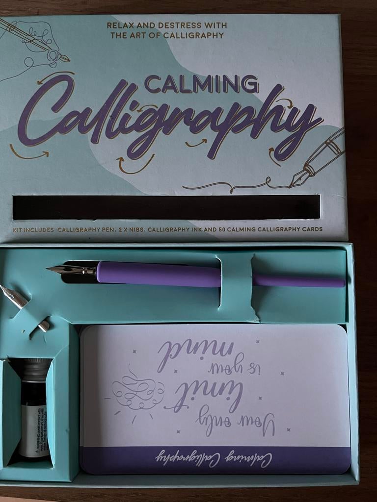 Calming Calligraphy Set - Inclusief pen en inkt, Ophalen of Verzenden, Gebruikt, Overige typen