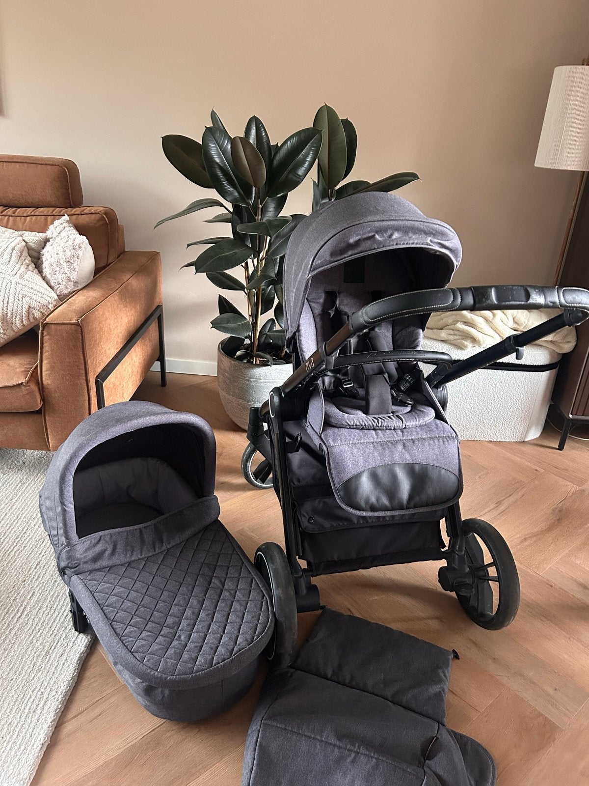 2 in 1 Kinderwagen Riva met voetenzak, reiswieg en buggy, Gebruikt, Combiwagen, Met reiswieg, Ophalen