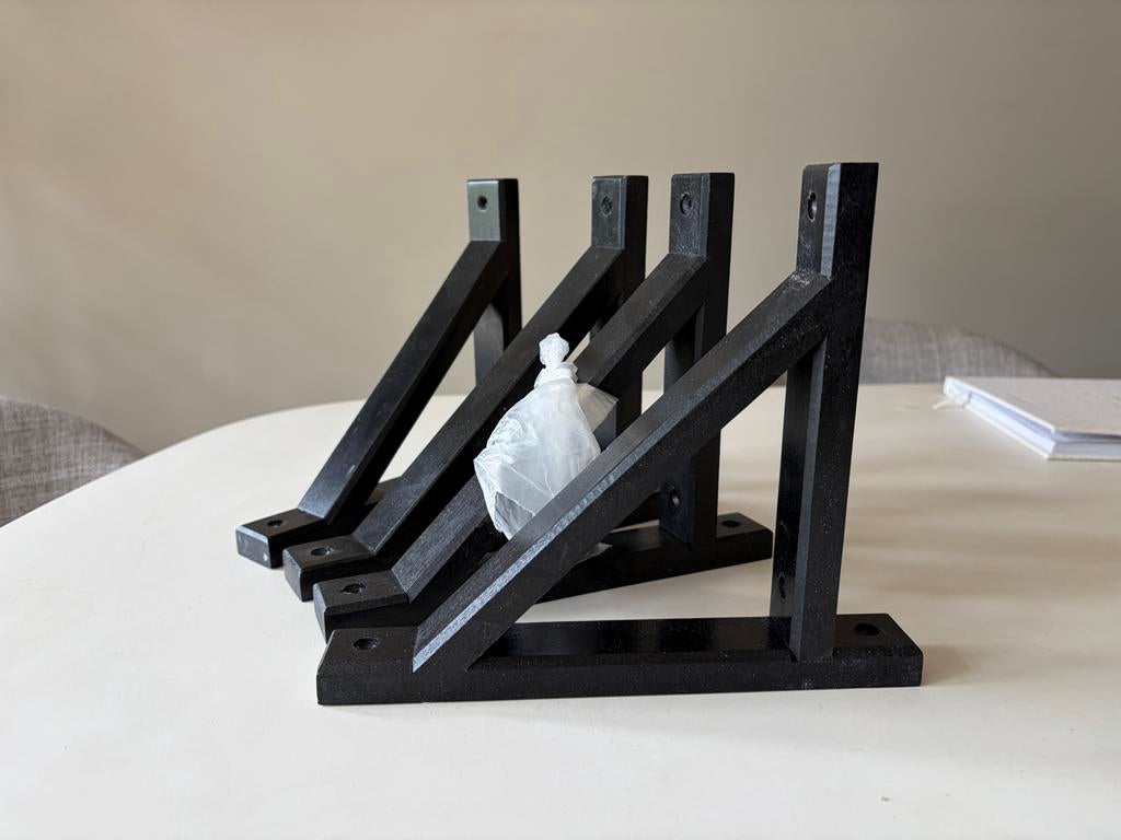 IKEA EKBY VALTER plankdragers - Zwart (4 stuks), Huis en Inrichting, Woonaccessoires | Wandplanken en Boekenplanken, Ophalen of Verzenden