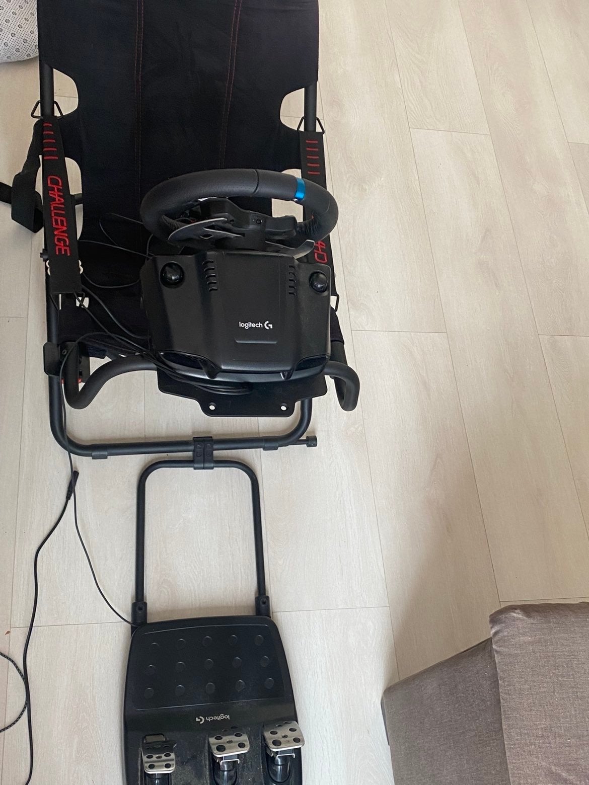 Logitech PlayStation Stuur met Playseat Challenge Stoel, Ophalen, Gebruikt, Playseat of Racestoel, PlayStation 4