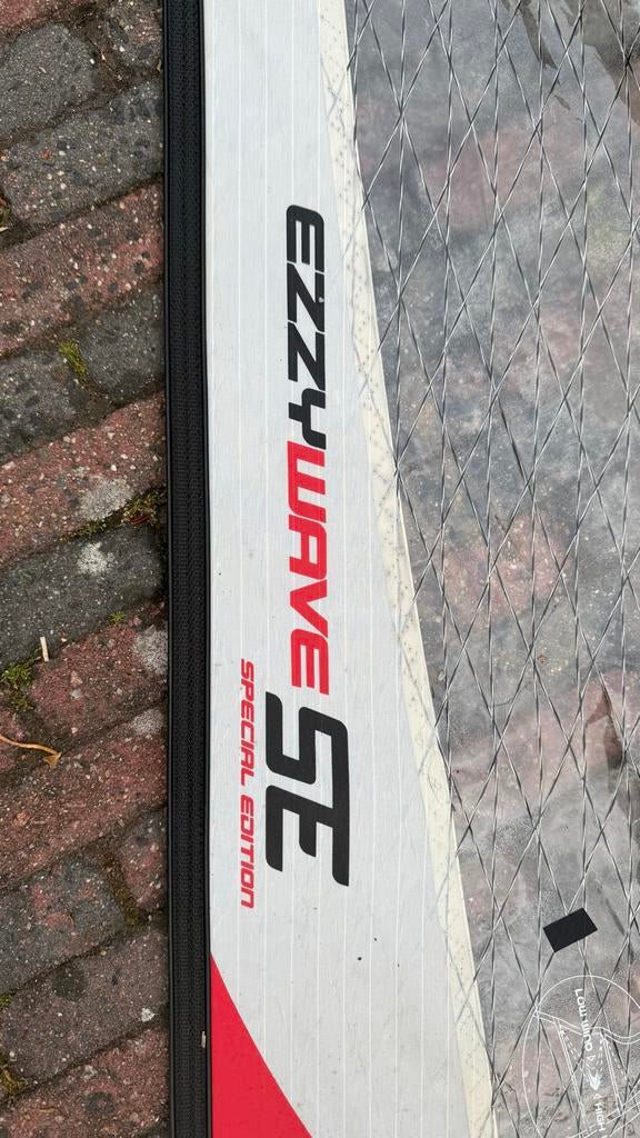 Ezzy Wave SE Limited Edition zeil met carbon masten en giek, Ophalen, Gebruikt, Complete set, 5 tot 7 m²