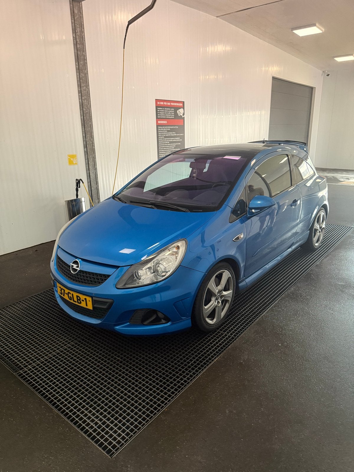 Corsa D OPC 1.6 turbo, Auto's, Voorwielaandrijving, Blauw, Leder en Stof, LED verlichting