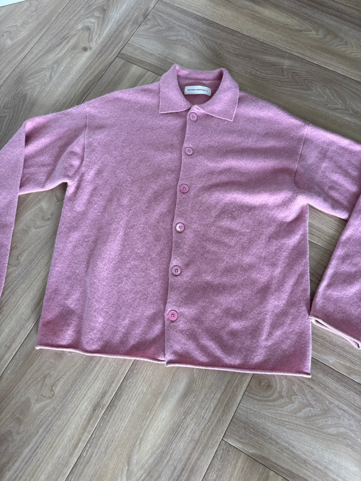 Extreme Cashmere x Roze Cardigan one size, Ophalen of Verzenden, Zo goed als nieuw, Maat 38/40 (M), Roze