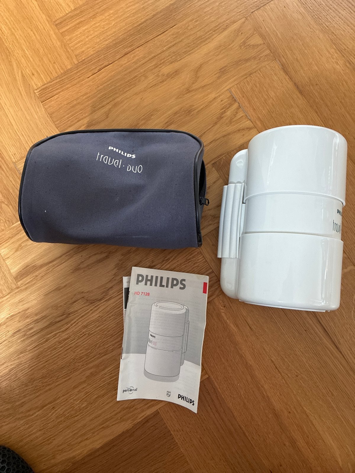 Philips Travel-Duo HD 7128 Koffiezetapparaat, Ophalen, Gemalen koffie, 2 tot 4 kopjes, Koffiemachine