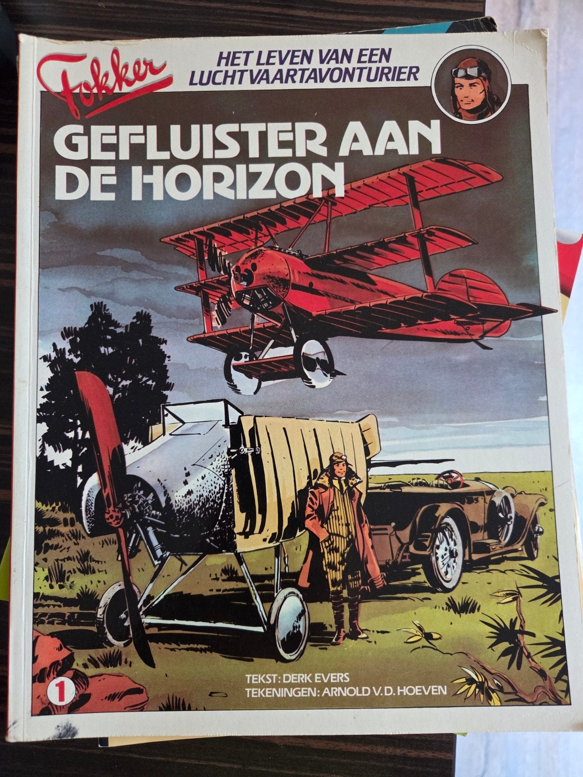 Fokker: Het leven van een luchtvaartavonturier - Deel 1, Gelezen, Eén stripboek, Derk evers, Ophalen of Verzenden