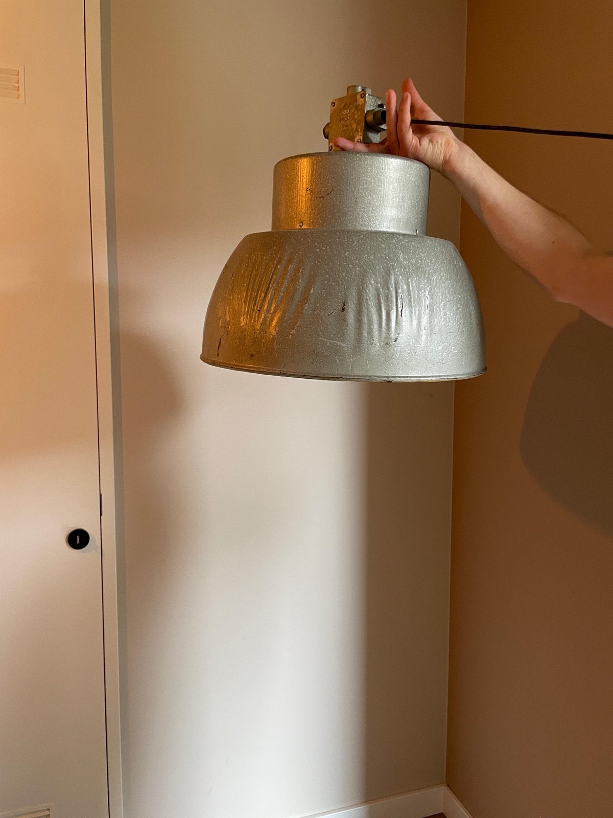 Vintage Industriële Hanglamp - Grote Fabriekslamp, Ophalen
