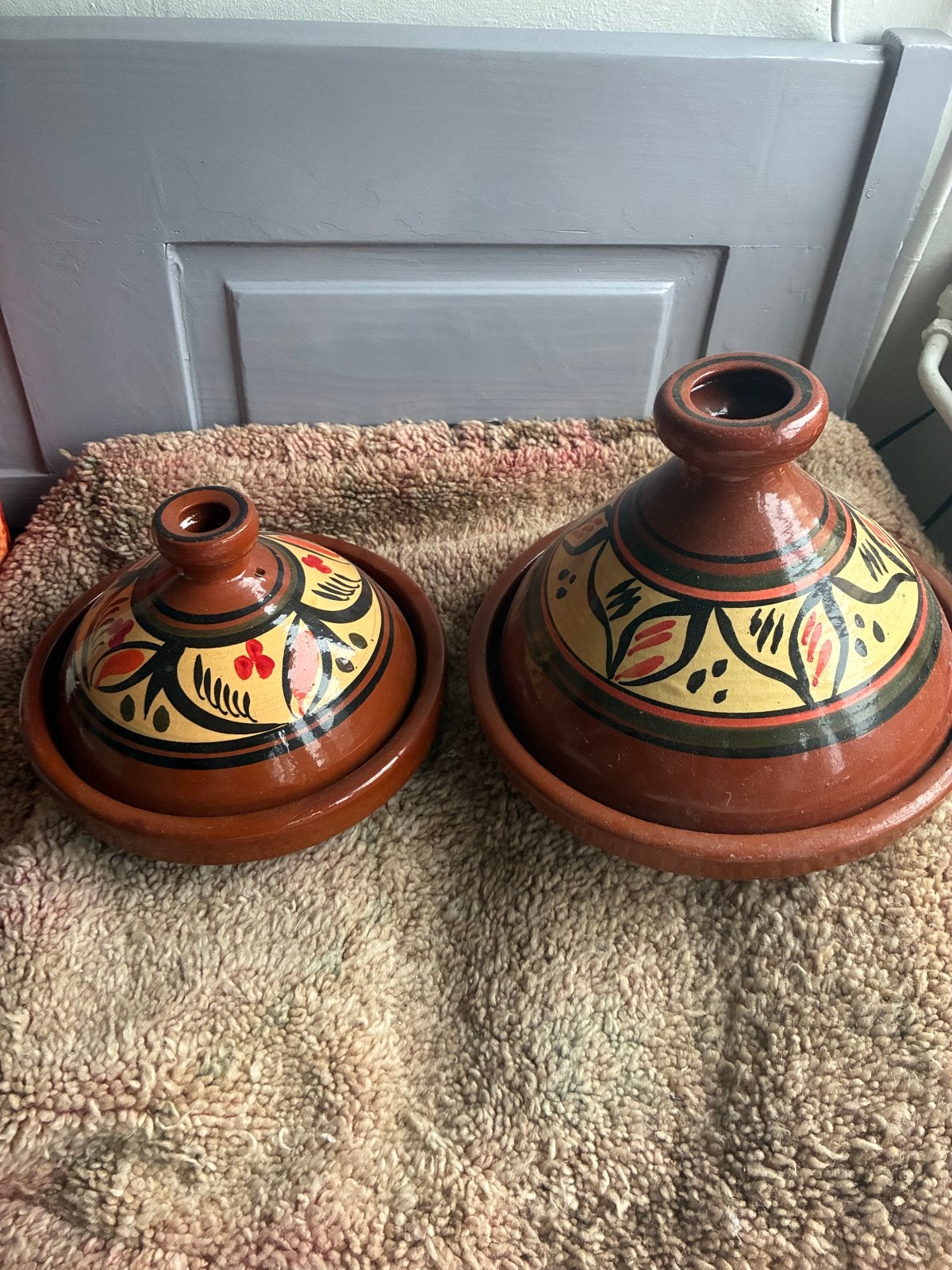 Twee nieuwe tajines, diverse formaten, Overige typen, Nieuw, Ophalen of Verzenden, Steen/keramiek