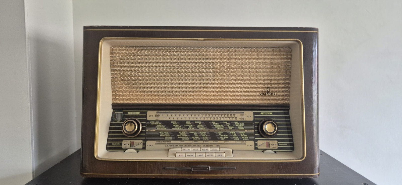 Siemens buizenradio jaren '50 - Decoratie/of handige harry, Ophalen of Verzenden, Niet werkend, Radio