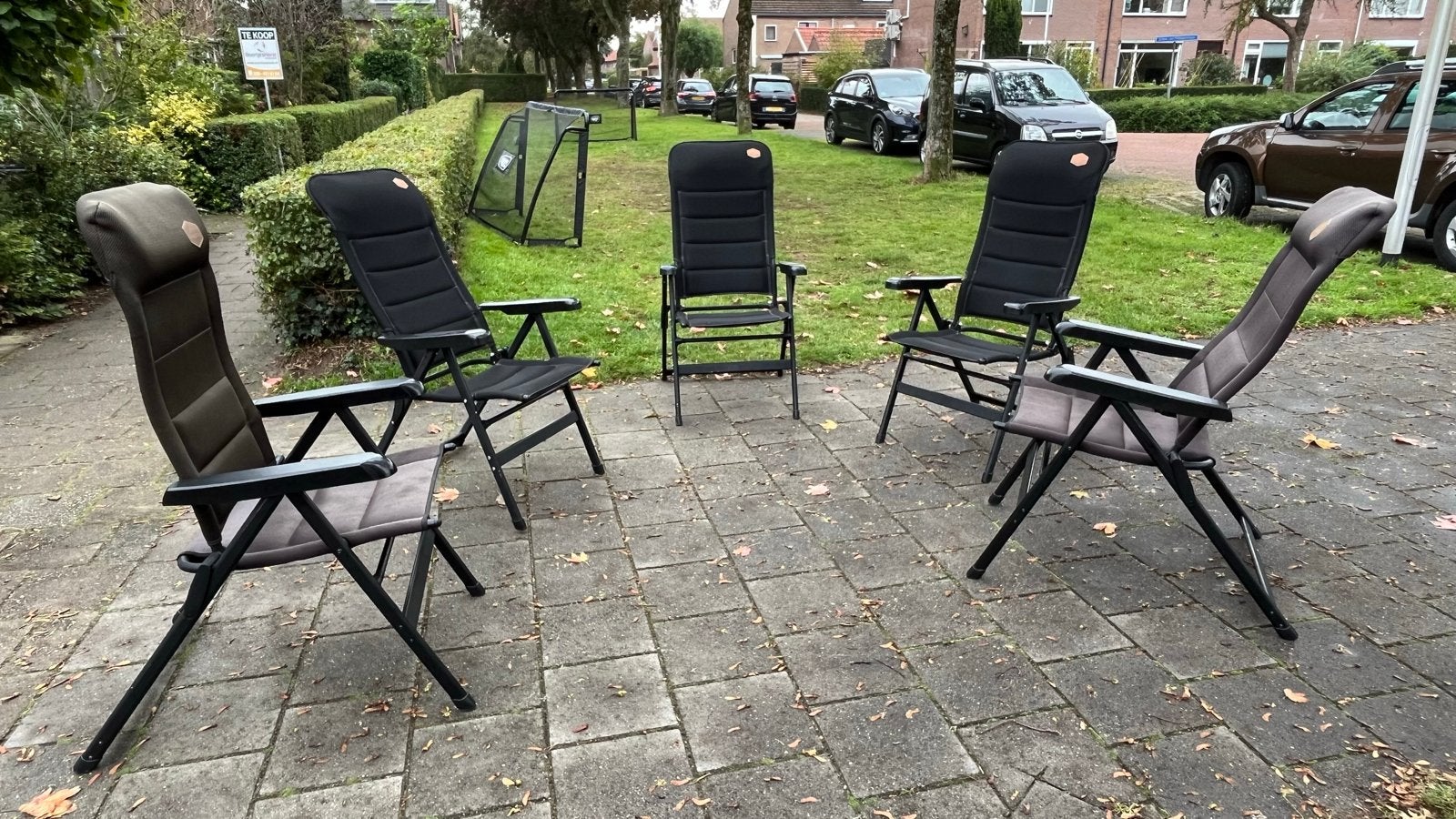 Comfortabele campingstoelen - Set van 5 (3betalen), Ophalen of Verzenden, Gebruikt, Campingstoel