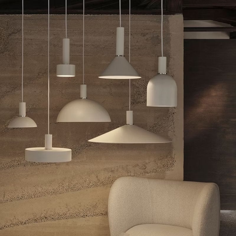 Ferm Living CONE Lichtgrijs hanglamp, LOW socket, Huis en Inrichting, Lampen | Hanglampen, Onbekend, Ferm Living, Denmark, Overige materialen