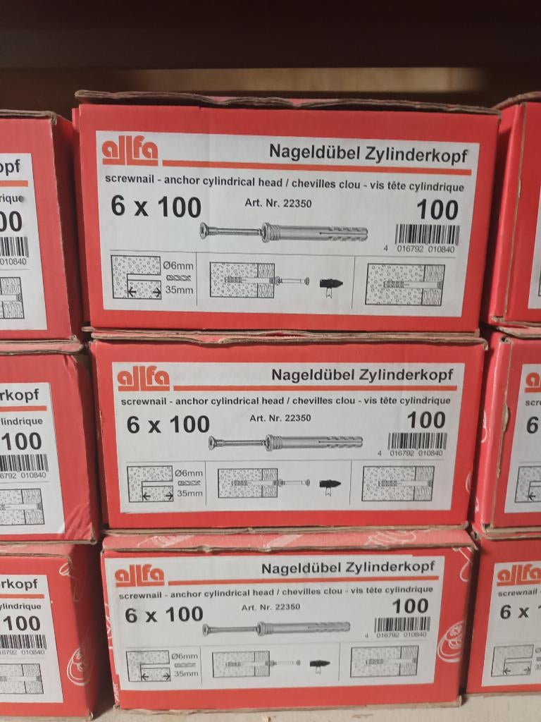 Pluggen slagpluggen schroeven volle dozen, Ophalen, Nieuw, 50 tot 100 mm, Pluggen