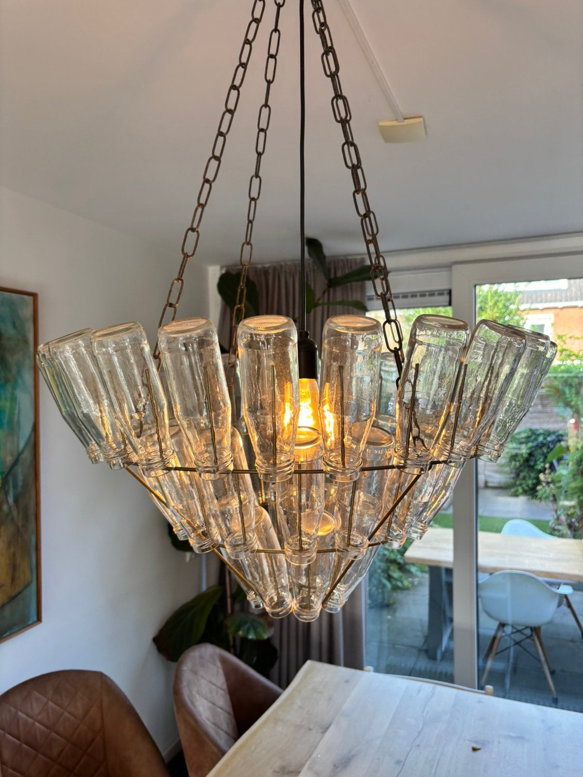 Flessenkroonluchter van designer Leitmotiv / hanglamp