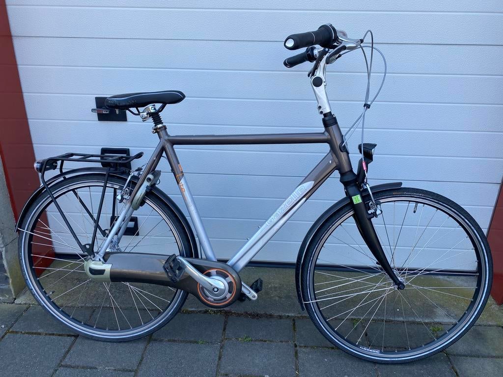 Gazelle Orange Lite stadsfiets, Fietsen en Brommers, Fietsen | Heren | Herenfietsen, Ophalen, Gebruikt, Velgrem, Versnellingen