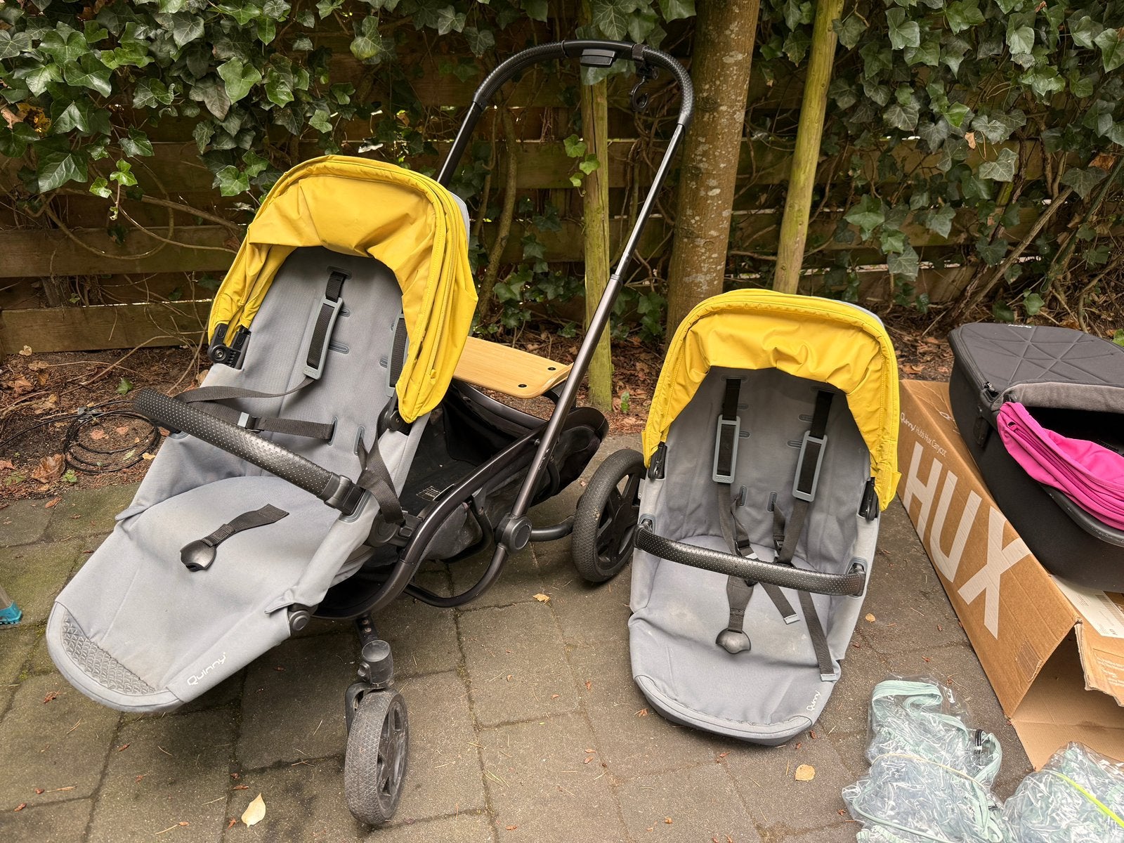 Quinny Hubb Duowagen kinderwagen tweelingwagen, Kinderen en Baby's, Kinderwagens en Combinaties, Ophalen, Gebruikt, Quinny