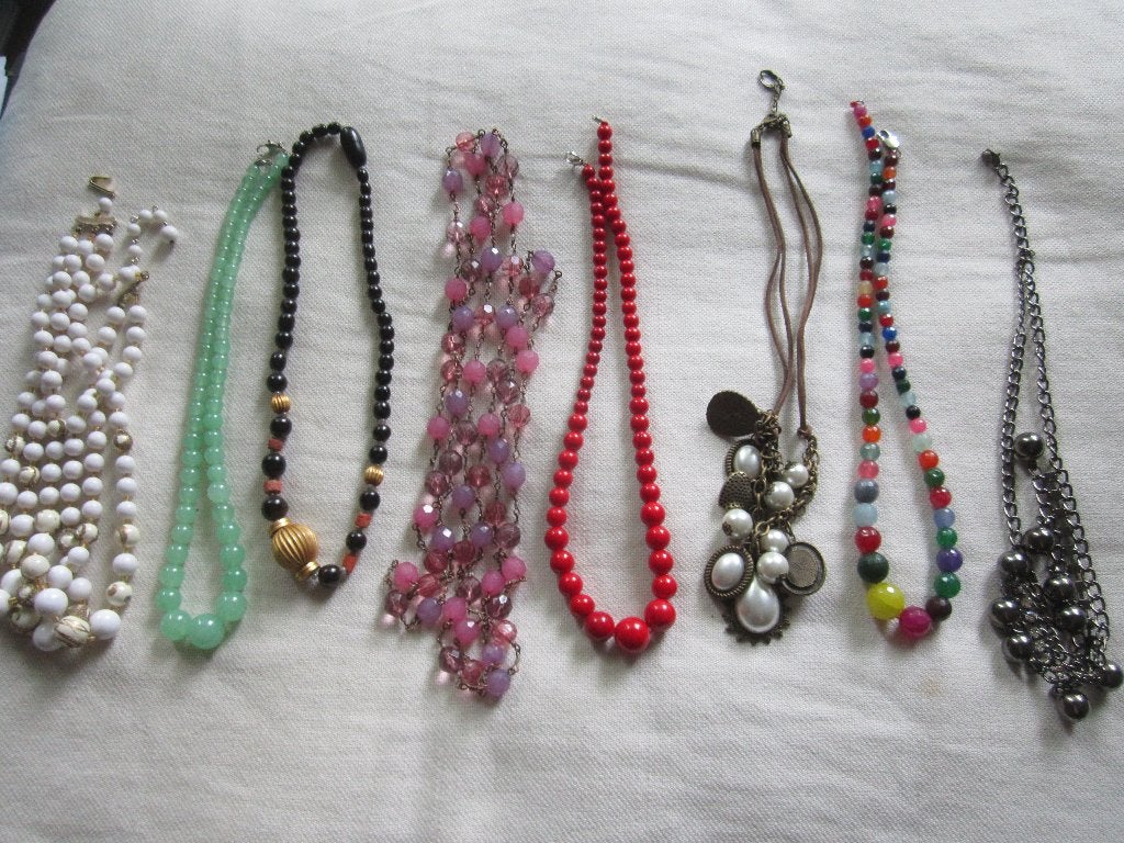 8.  Oude en vintage kettingen, bieden, Ophalen, Gebruikt, Overige kleuren, Overige materialen