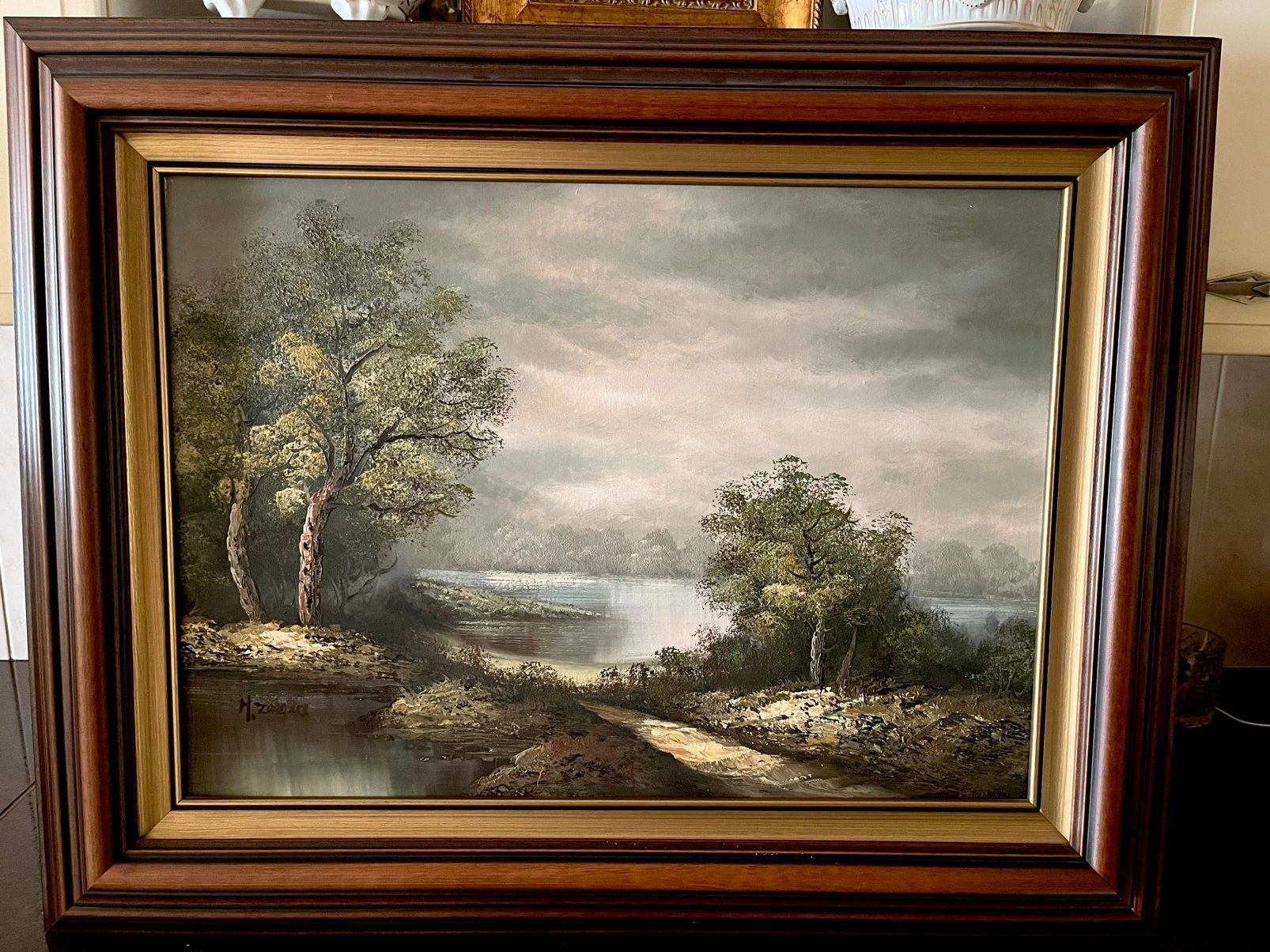 Prachtige groot olieverf landschap schilderij, Antiek en Kunst, Ophalen