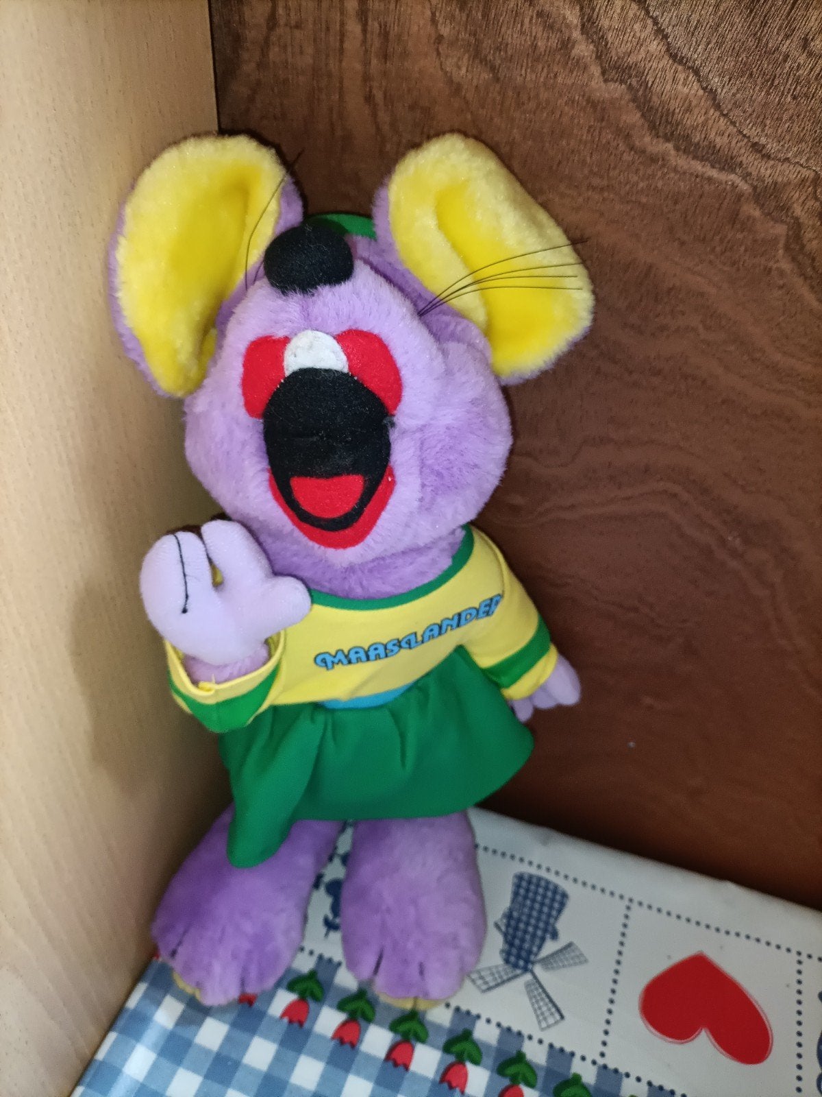 Maaslander kaas paarse muis knuffel 38 cm groot, Ophalen of Verzenden, Zo goed als nieuw, Overige typen