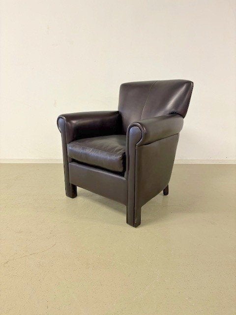 Leren fauteuil van Jeantique, Huis en Inrichting, Fauteuils, Ophalen, 75 tot 100 cm, Leer, 75 tot 100 cm