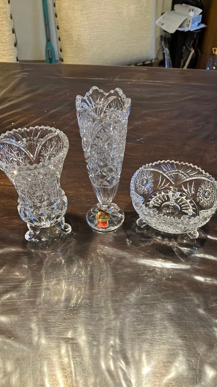 Anna Hutte Bleikristall. Set van 3., Antiek en Kunst, Ophalen of Verzenden
