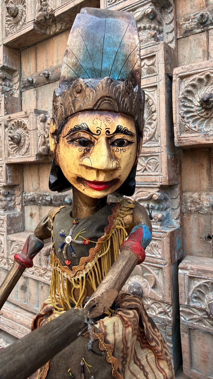 Oude Wayang Golek pop, Antiek en Kunst, Hout, Handgemaakt, Ophalen of Verzenden, Indonesië