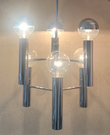 KOOPJE: Sciolari kroonluchter hanglamp Boulanger jaren 60/70, Ophalen of Verzenden, Zo goed als nieuw
