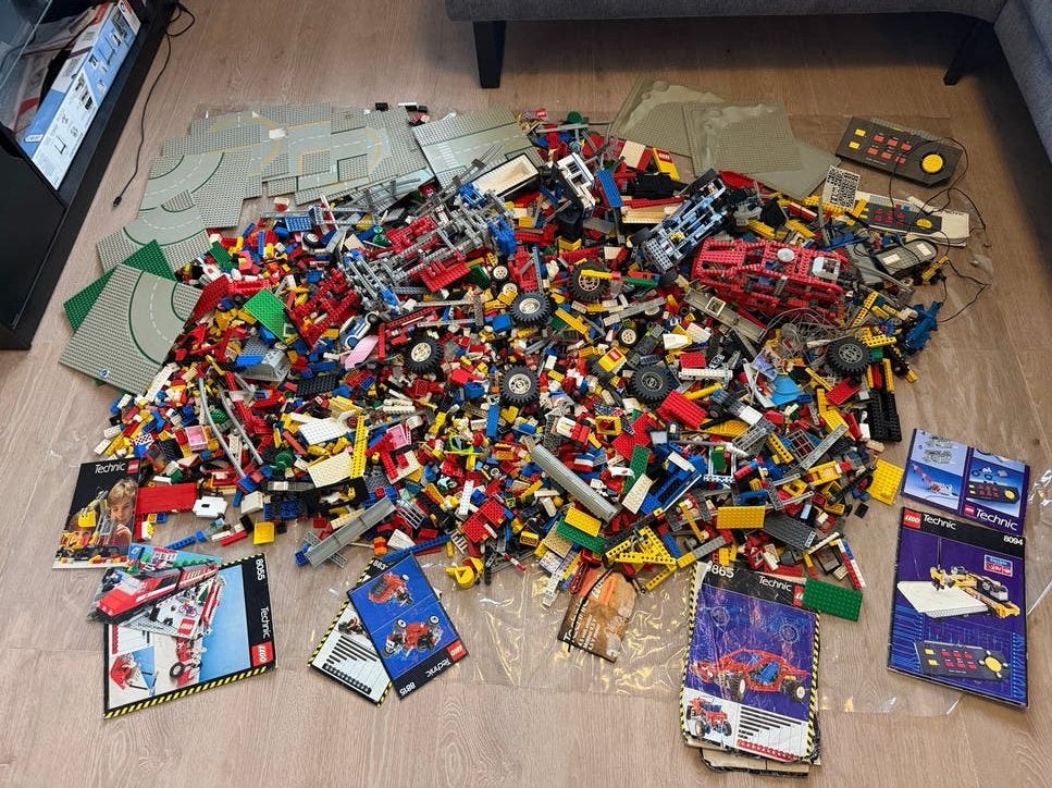 Grote partij Lego Technic 25 kg instructieboekjes en platen, Ophalen of Verzenden, Gebruikt, Losse stenen, Lego