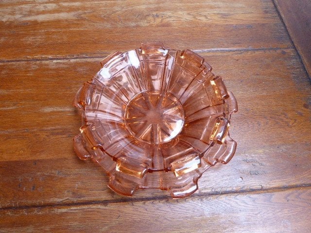 Art deco persglazen schalen set, Czechoslovakia, Ophalen of Verzenden