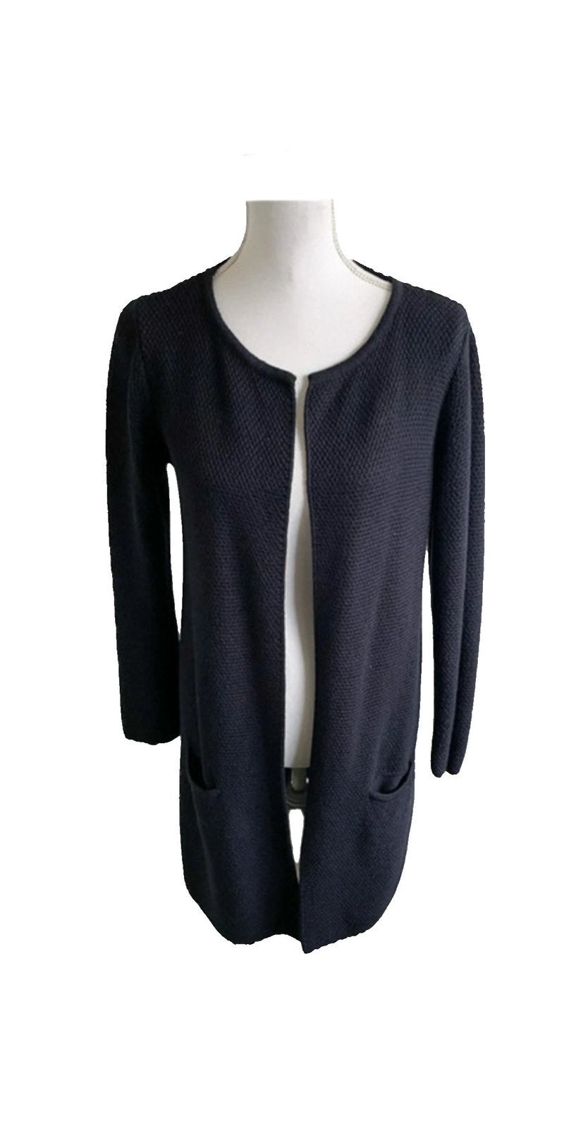 Sibin Linnebjerg lang donkerblauw vest S, Blauw, Ophalen of Verzenden, Maat 36 (S), Gedragen