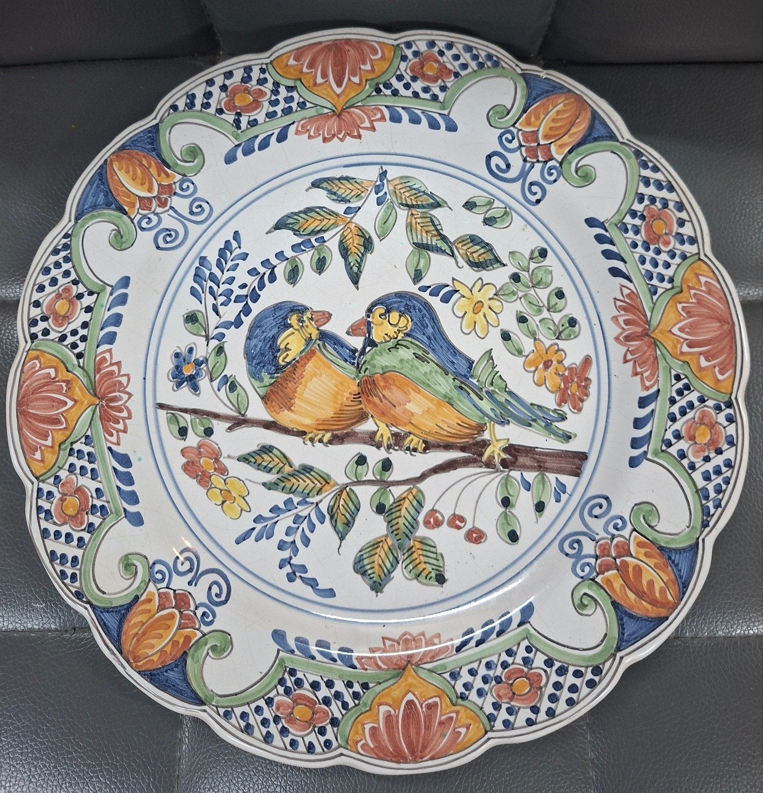 Makkumer Aardewerk Wandborden met Vogels (2 stuks), Ophalen of Verzenden