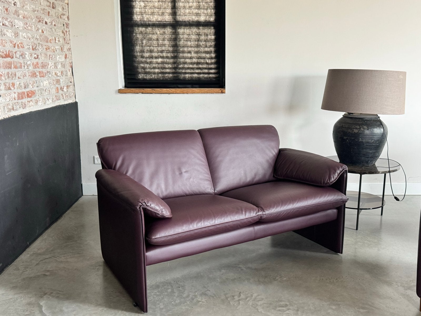 Leolux Bora Bora 2-zitsbank | paars leer | als nieuw 147 cm, X, Tweepersoons, Ophalen of Verzenden, Zo goed als nieuw